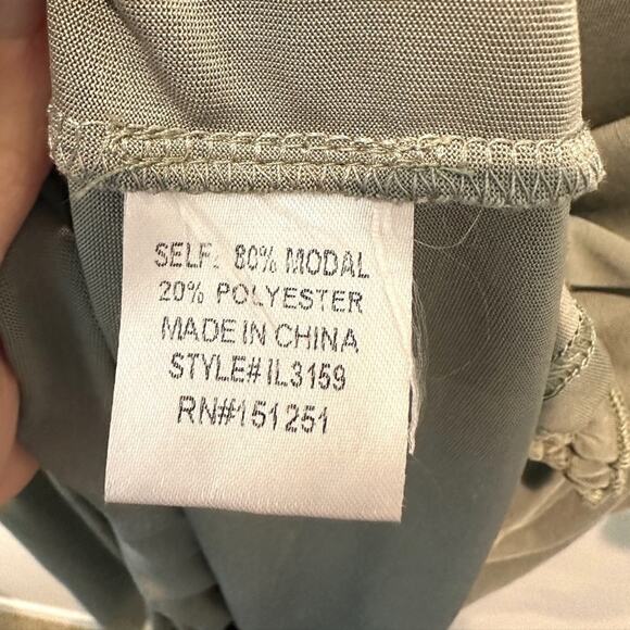 IN LOOM | Muted Sage Green Babydoll Top Ruffle Sleeve Tiered Blouse | Size Small - Picture 6 of 7